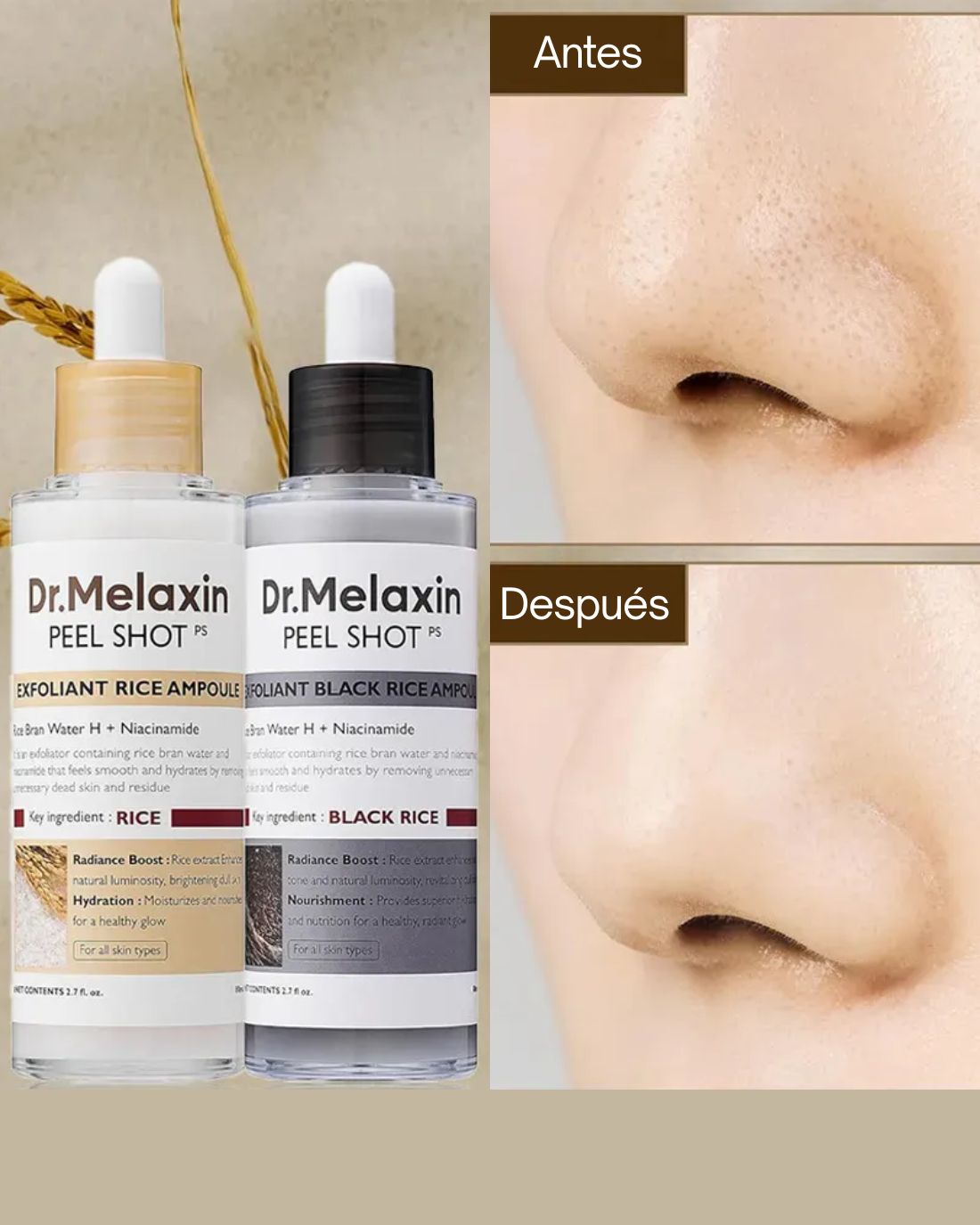 DrMelaxin Ampolla Rice & Black 30ml